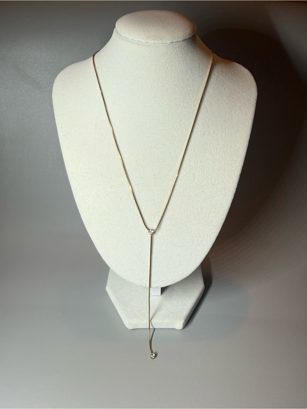 Marshalls Gold-Tone Y-Drop Necklace with Sliding Bead